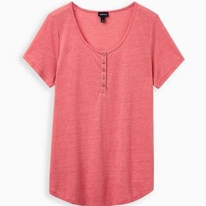Brand New Torrid Henley Tee Dusty Rose - 2X